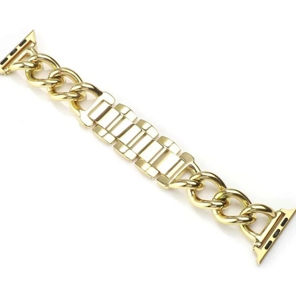NWT Gold Chain Chuncky Apple Watch Band Stainless Steel Size 38/40/41 - Picture 4 of 5